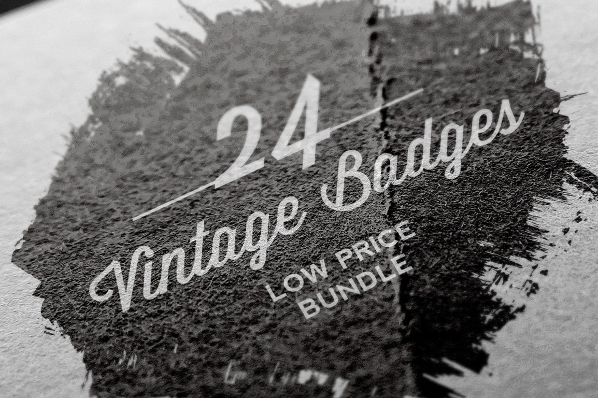 24 Vintage Badges Bundle - 50% off, a Branding & Logo Template by Elegrad Design Agency (Photo 2 of 4)