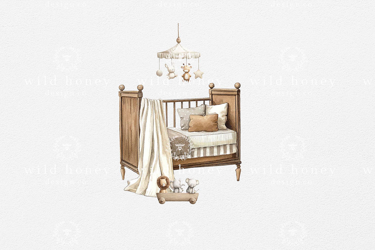 Baby Neutrals Watercolor Clipart, a Person Illustration by Wild Honey Design Co. (Photo 5 of 5)