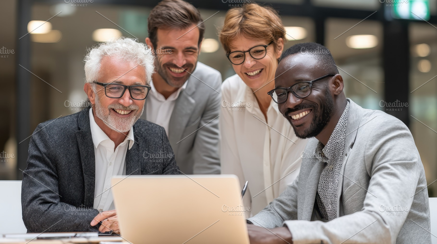 Diverse business team collaborating, a Photo by Pixeness Studio