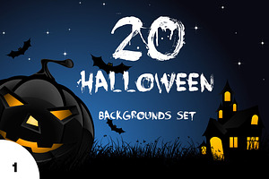 Halloween Backgrounds Set