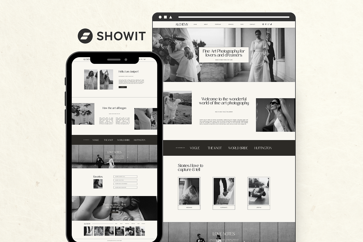 Showit Website Template Photography, an App Template by Branding Babe Co. (Photo 1 of 9)