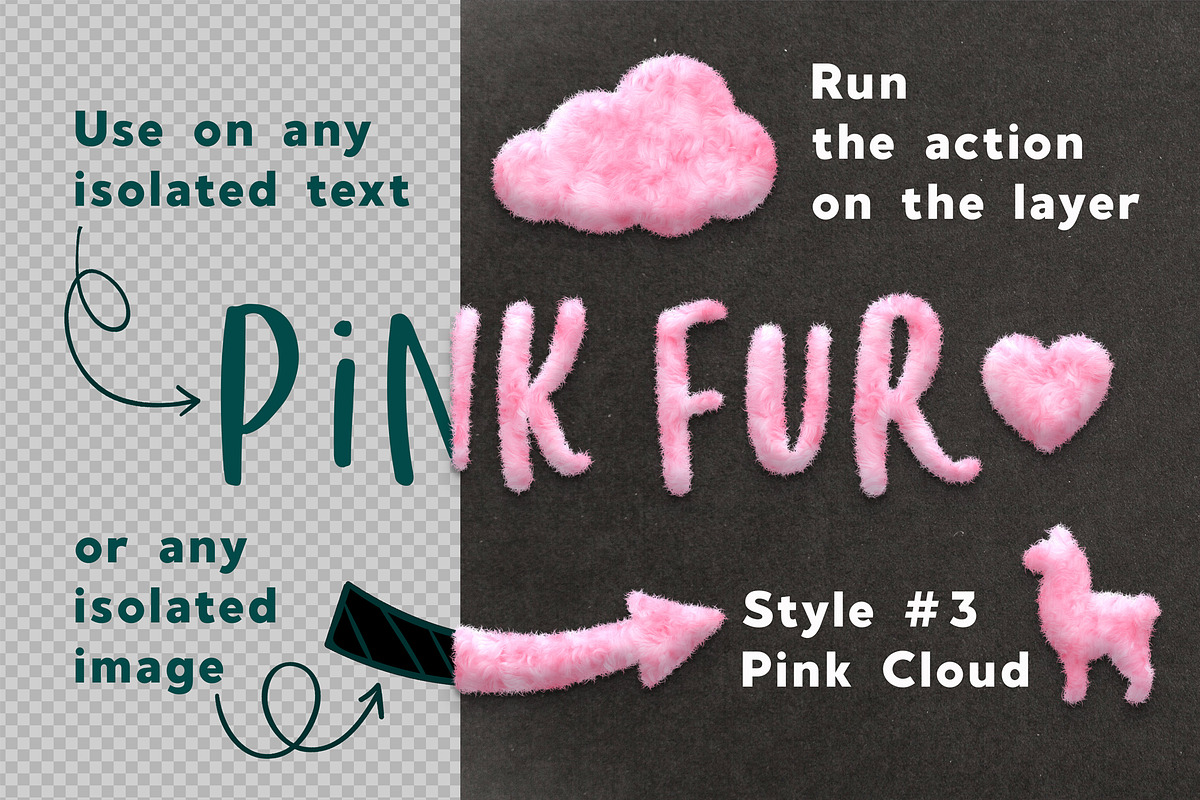Fanсy Pink Fur Photoshop Effect, an Action Add-On by Sophico (Photo 2 of 8)