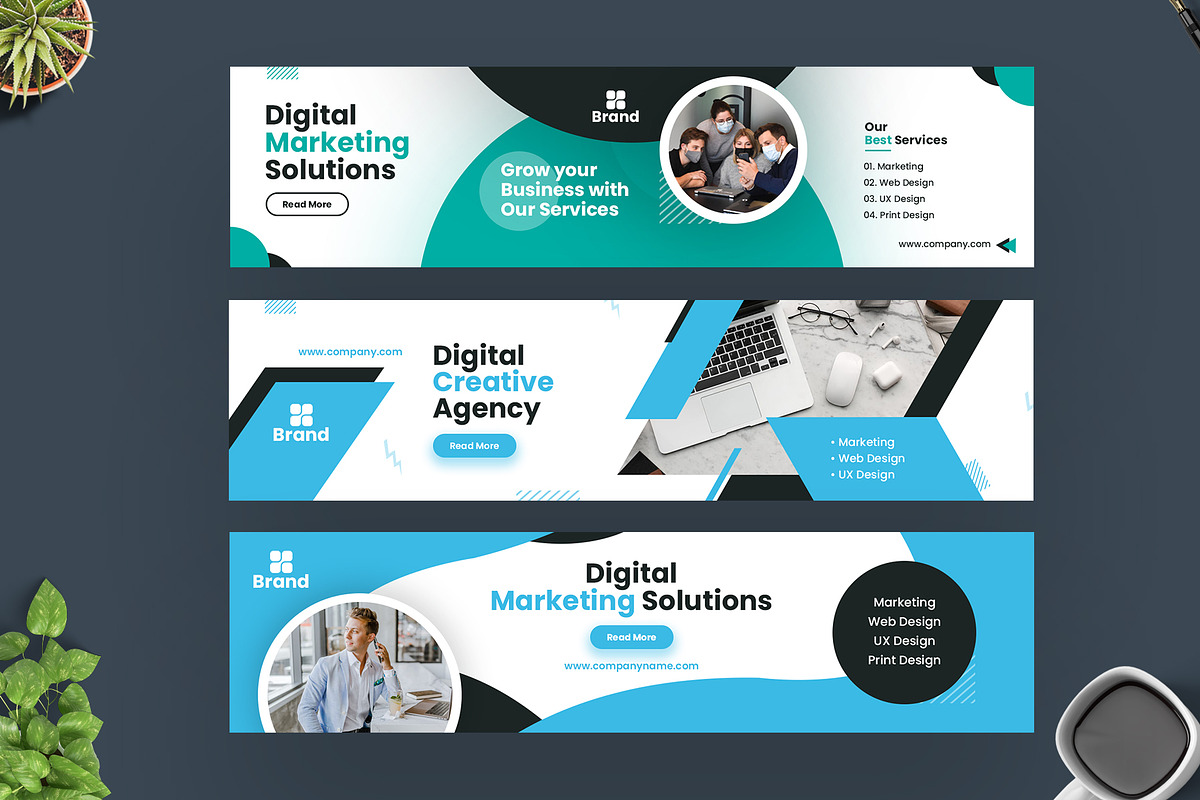 Digital Marketing LinkedIn Banner, a Social Media Template by Pixelpick (Photo 2 of 4)