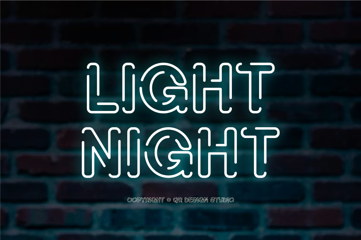Neon Sepat - Light Party Font, a Sans Serif Font by QR Design Studio (Photo 4 of 10)