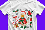 Retro Christmas Goose T Shirt Design, a Seasonal Illustration by Unique Design Team (Thumbnail 3 of 7)