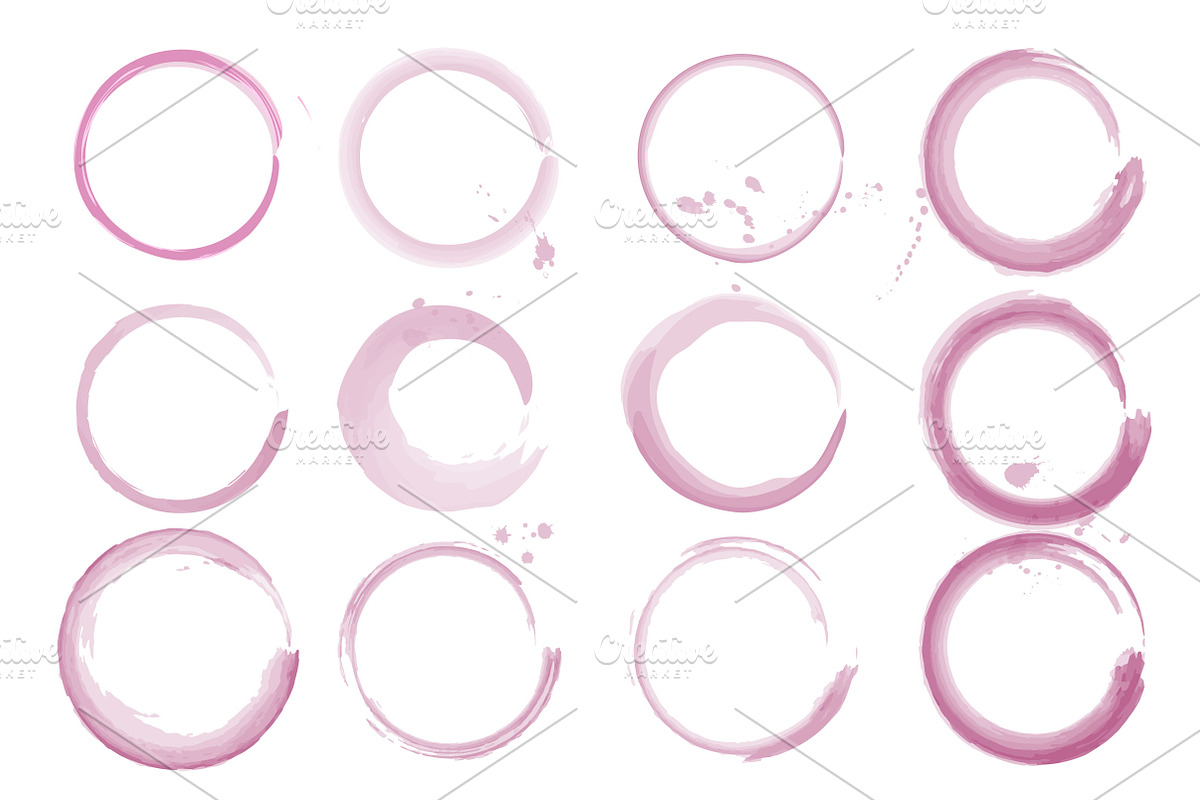 Wine circles, a Decorative Illustration by El Design