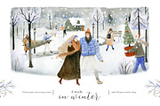 A Walk in Winter Watercolor Set, a Person Illustration by Bibela (Thumbnail 2 of 14)