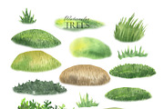 Watercolor Green Trees Clipart, an Illustration by OlDm_Shop (Thumbnail 3 of 8)