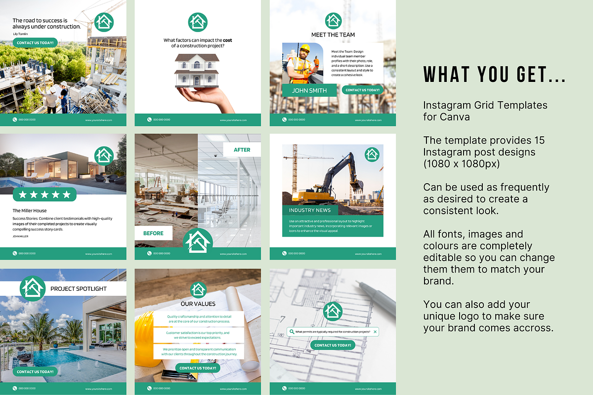 Construction Social Media, a Social Media Template by Sincerely Media (Photo 2 of 9)