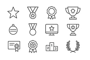Vector illustration of various award, an Object Illustration by ZinetroN