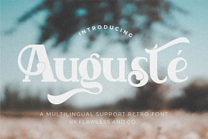 Auguste, a Sans Serif Font by Flawless And Co