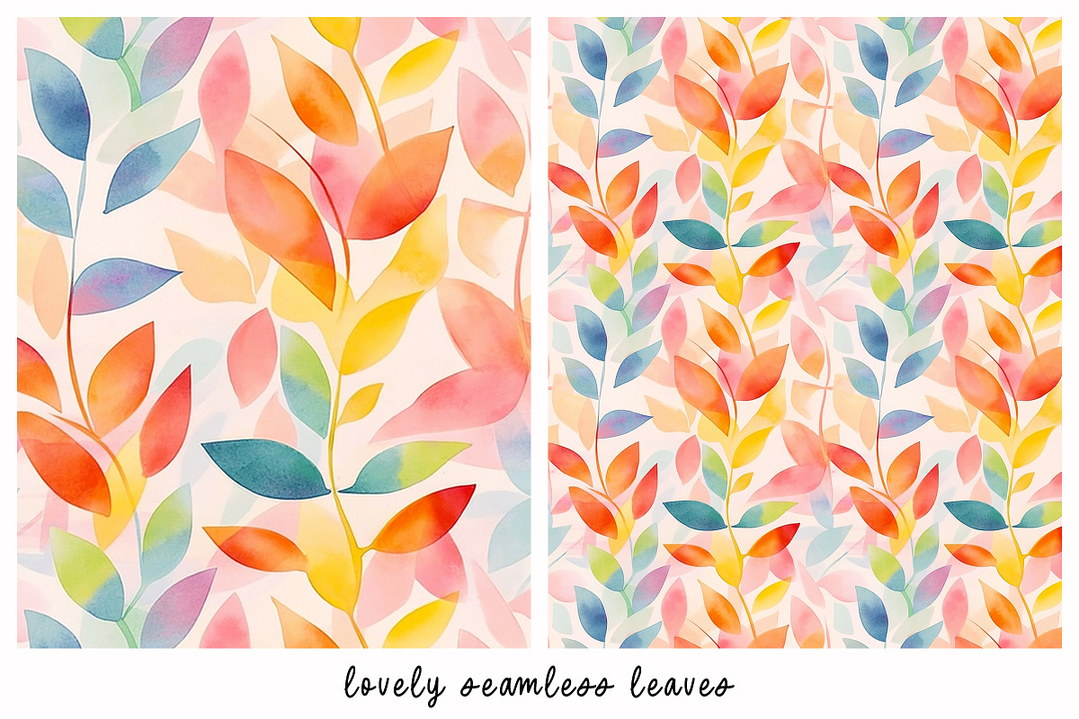 12 Seamless Elegant Leaf Patterns, a Pattern Graphic by DesignRocket (Photo 8 of 13)