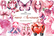 Breast Cancer Awareness Clipart, an Illustration by CreationArt (Thumbnail 1 of 5)