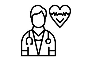 Doctor Line Icon, an Icon by Pexelpy