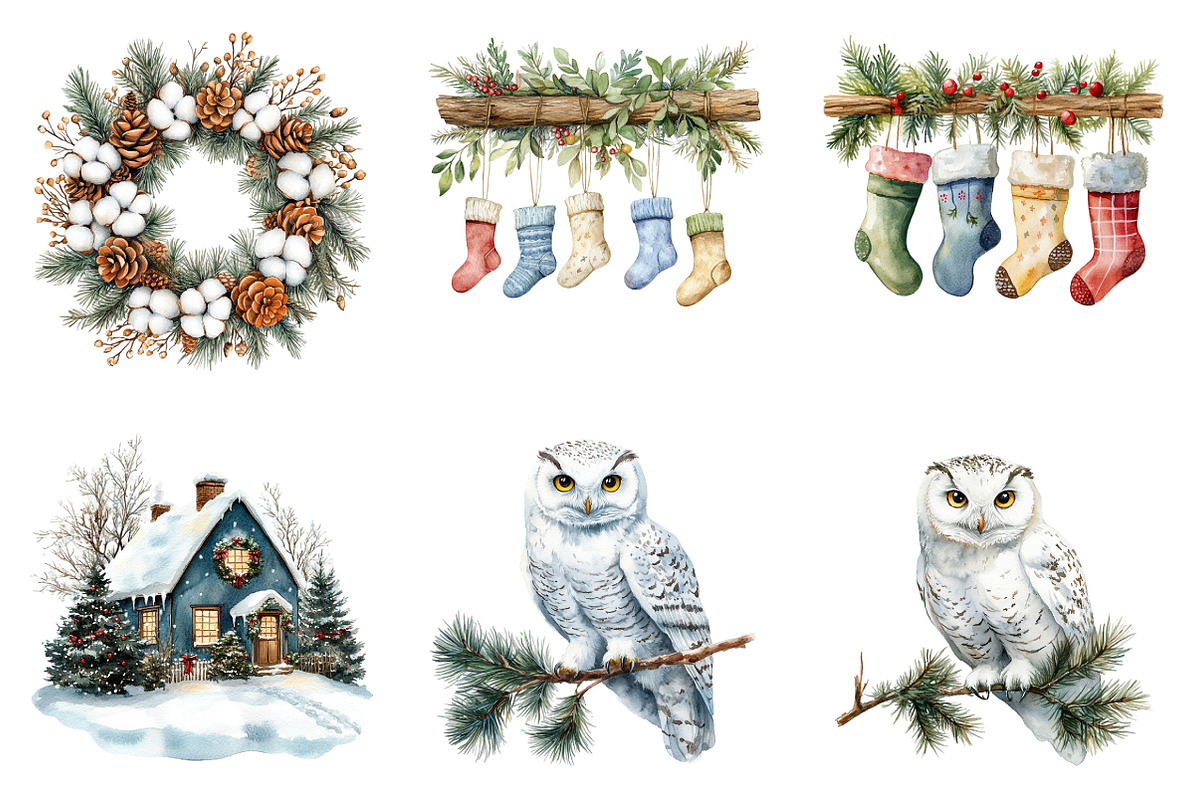Cozy Winter Clipart Png Bundle, an Illustration by SinaCreation (Photo 3 of 7)