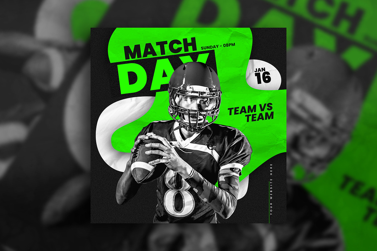 Match day social media flyers, a Social Media Template by Tanmoy Topu (Photo 10 of 11)