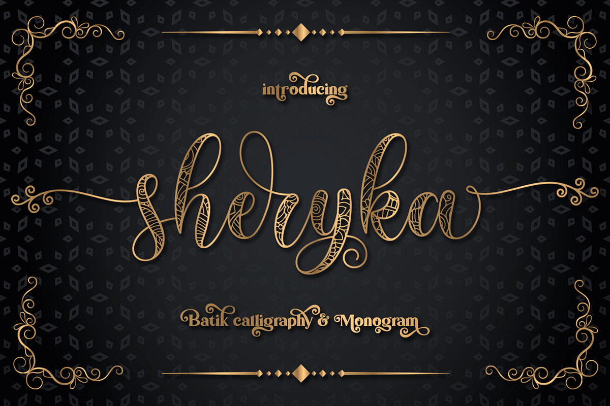 Sherika | Batik Calligraphy, a Script Font by Almeera Std (Photo 1 of 12)