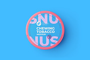 Chewing Tobacco Can Mockup. Top view, a Packaging Mockup by easymock 2 (Thumbnail 8 of 10)