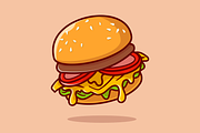 Burger Food With Melted Cheese, a Food Illustration by Catalyst Labs (Thumbnail 3 of 3)