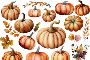 Oh My Gourd Fall Pumpkin Clipart Set