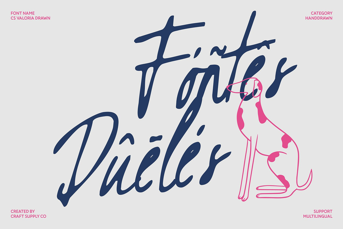 CS Valoria Drawn, a Script Font by Craft Supply Co. (Photo 7 of 8)