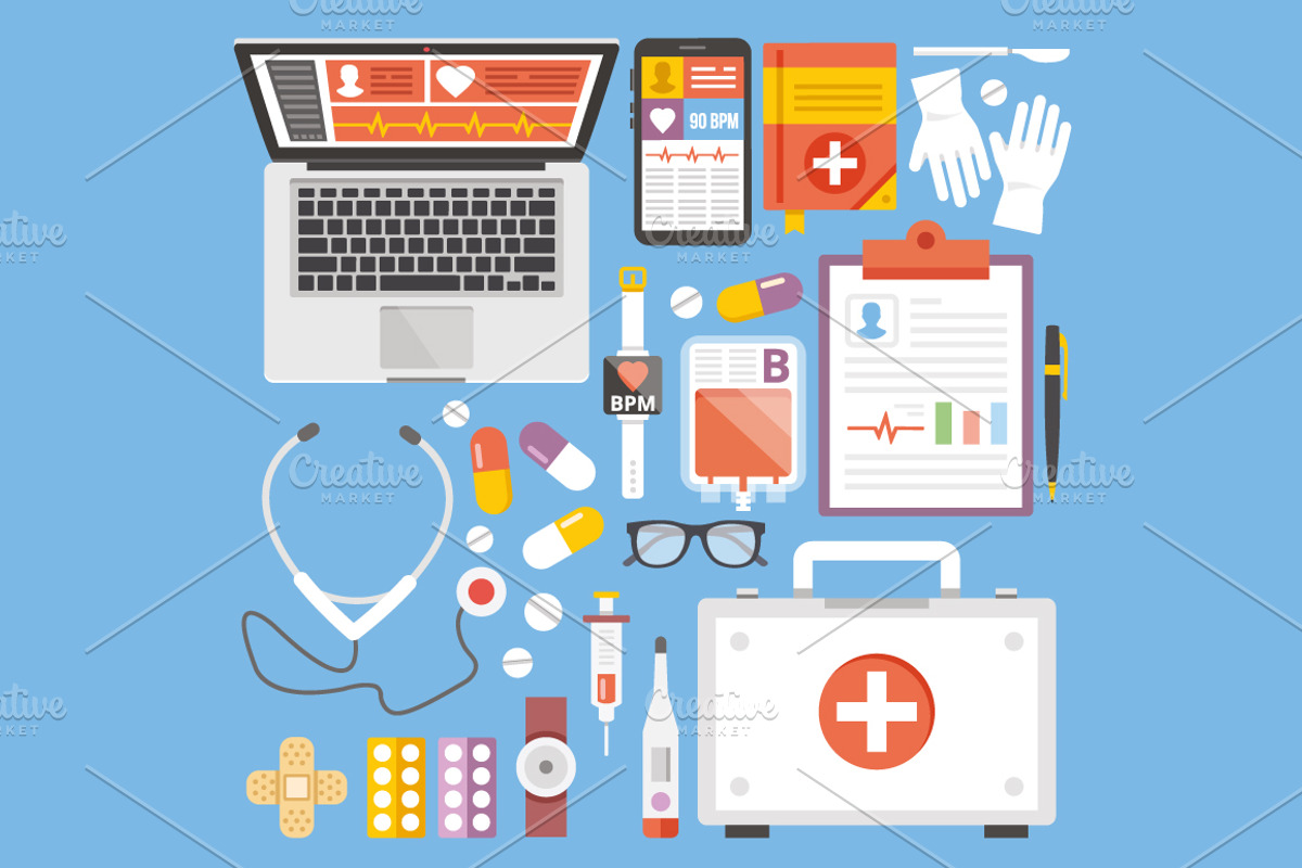 Medical Equipment, Medical Icons Set, an Object Graphic by Magurok