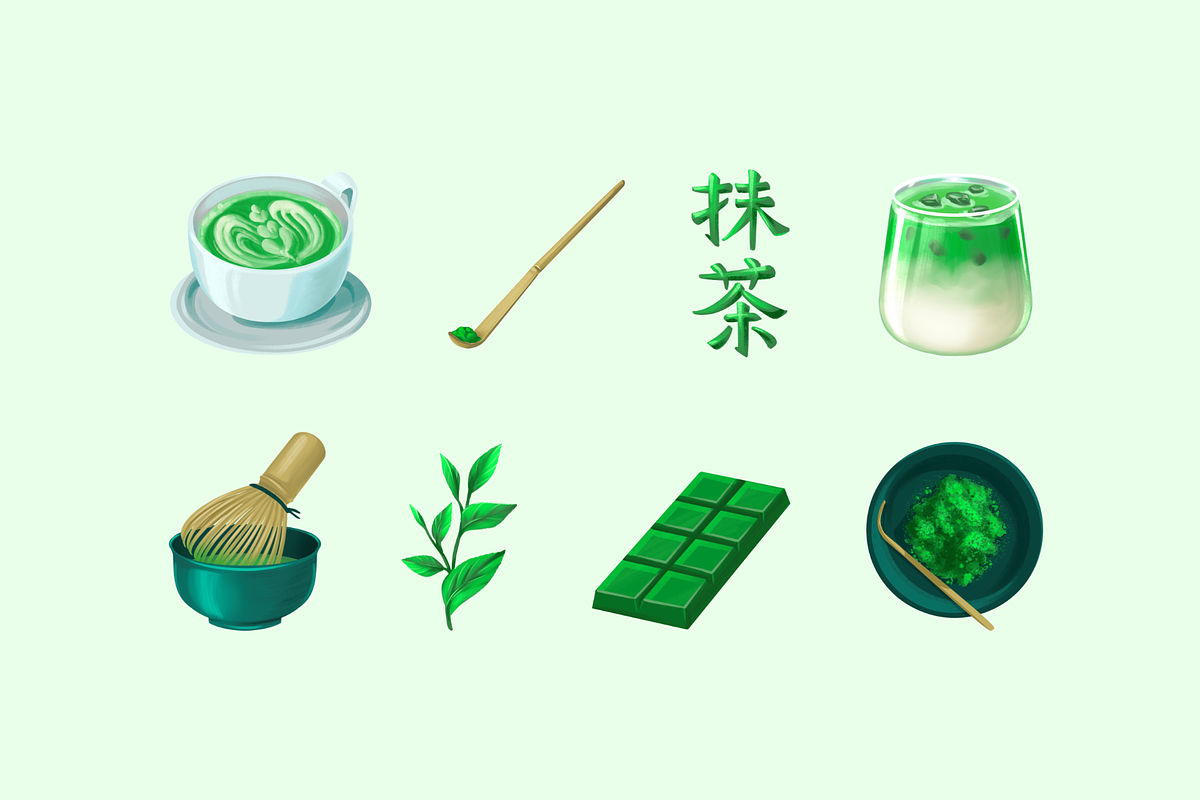 Matcha Green Tea, a Food Illustration by Deemak Daksina (Photo 2 of 3)
