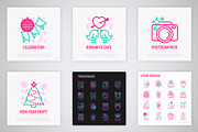 Event Service | 16 Thin Line Icons, an Outline Icon by Alex Blogoodf (Thumbnail 6 of 8)
