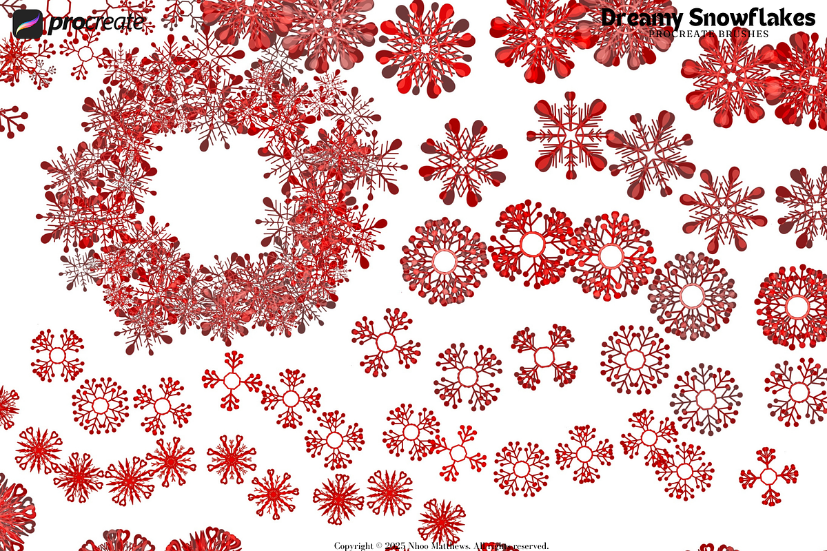 Procreate Dreamy Snowflakes Brushes, a Brush Add-On by Fashion Workshop Bkk (Photo 5 of 21)