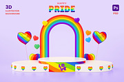 Happy Pride Festive Podiums, a Background Graphic by TandemStock (Thumbnail 1 of 3)