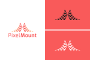 Pixel Mount Letter M Logo Template, a Branding & Logo Template by Graplick (Thumbnail 1 of 2)