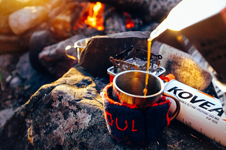 Coffee on a hike 