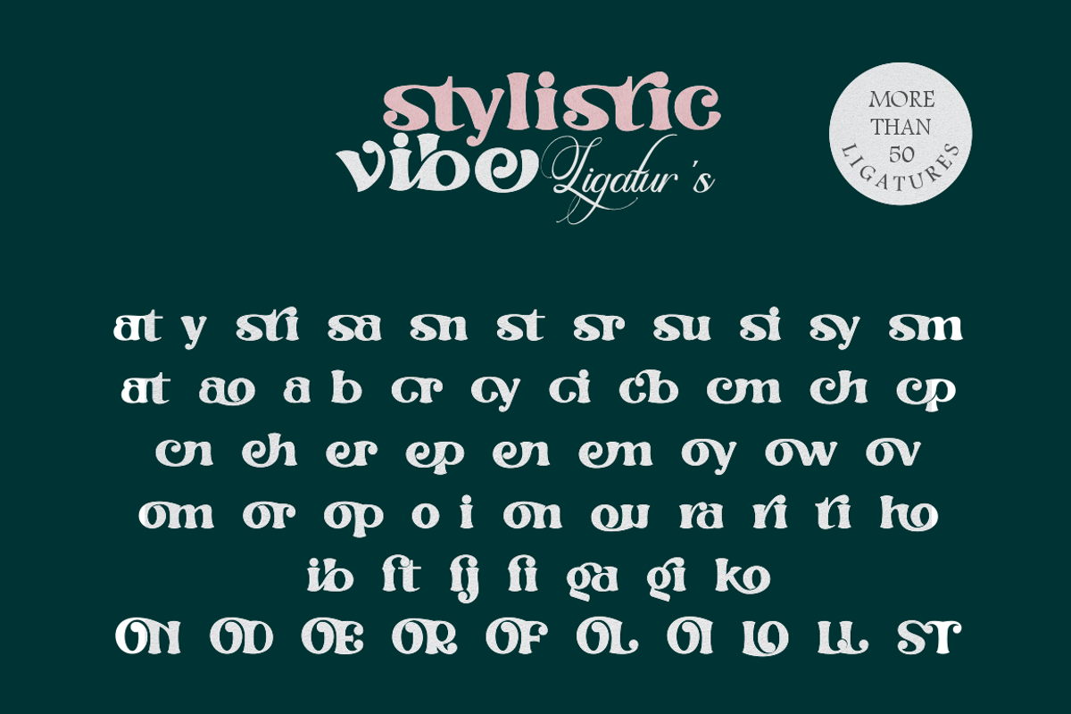 Stylistic Vibe, a Sans Serif Font by Joko Setiono (Photo 18 of 21)