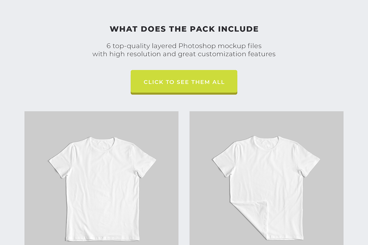 Customizable T-Shirt Mockups Pack, a Shirt Mockup by BULBFISH (Photo 13 of 13)