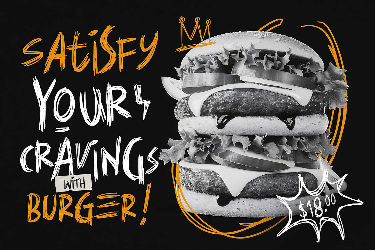 Against Madness - Scribble font, a Handwritten Font by Arterfak Project (Photo 3 of 12)