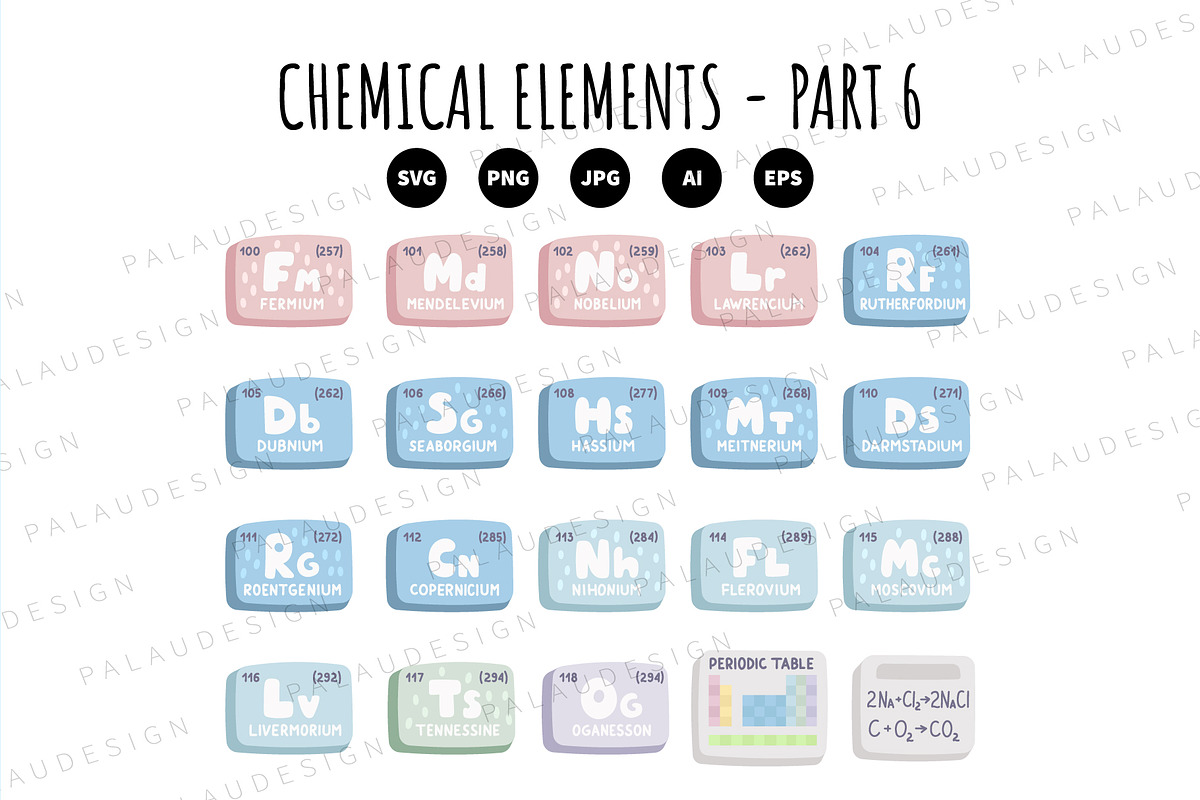Periodic Table Elements, an Education Illustration by Palau (Photo 13 of 13)