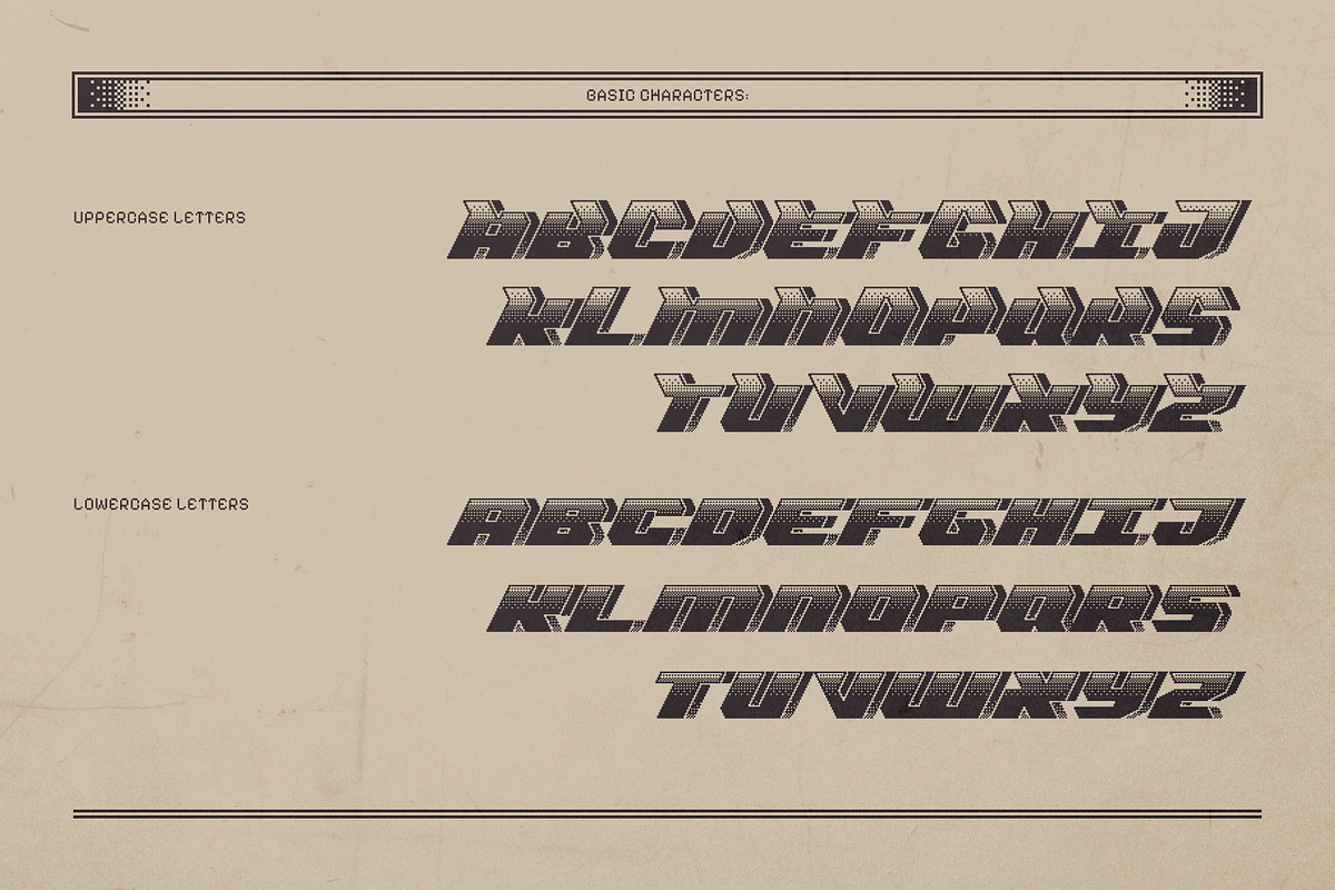Dither Byte - Vintage Pixel Font, a Symbol Font by Gleb Guralnyk (Photo 8 of 10)