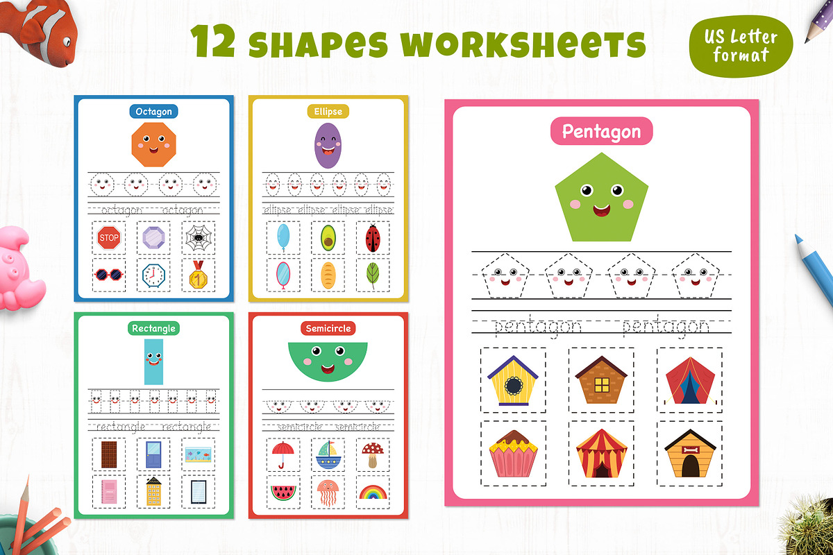 Shapes Activities for Kids, an Education Illustration by Gulnara Sabirova (Photo 12 of 19)