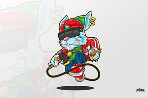 Bunny HipHop Vector