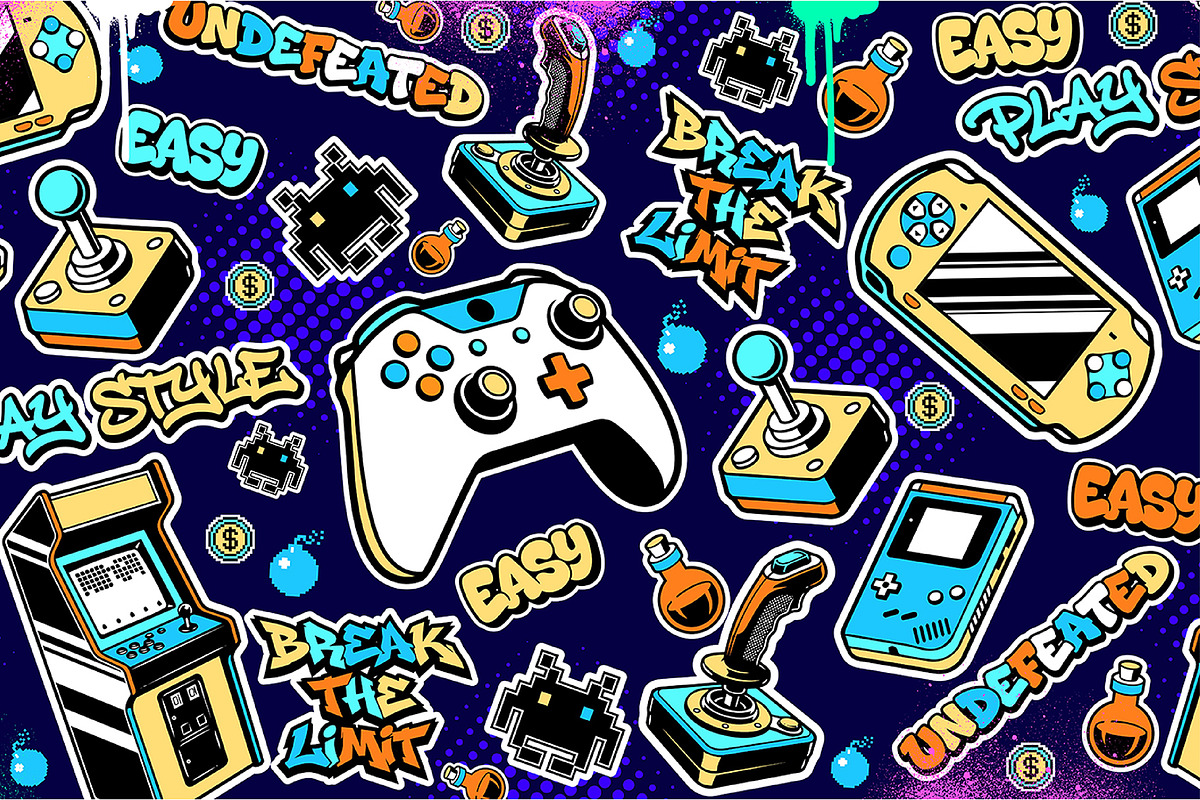 5 Game Background In Graffiti Style, a Background Graphic by MEAS7 Artwork (Photo 4 of 5)