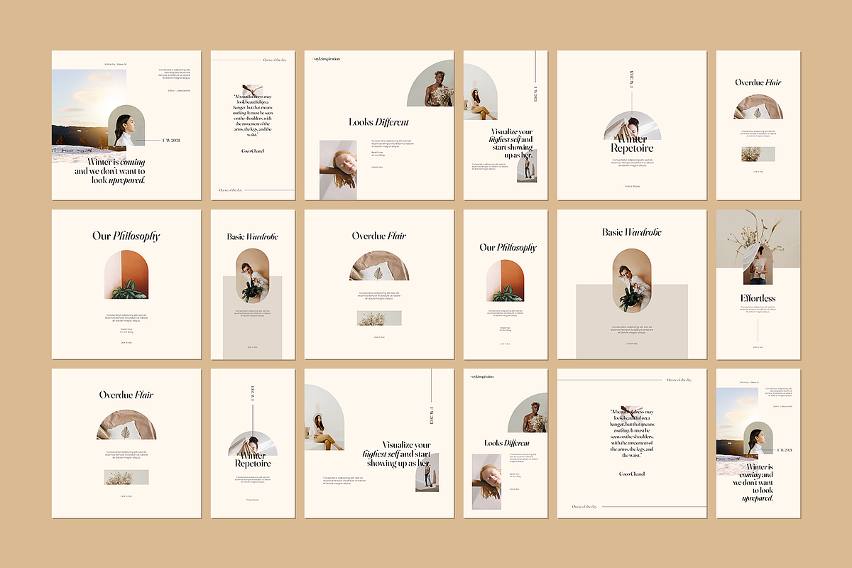 600 Minimalist Instagram Bundle, a Social Media Template by Creatchees.std (Photo 2 of 37)