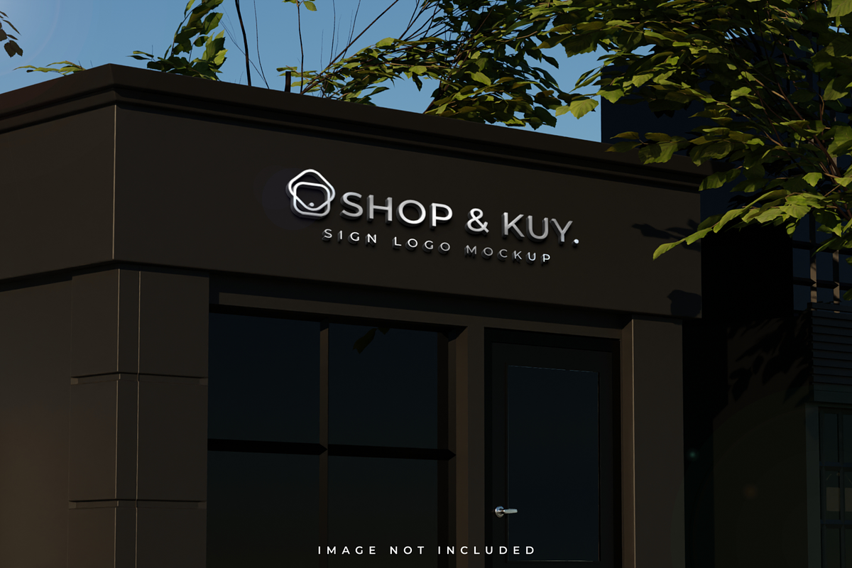 Sign logo mockup vol#01, an Advertising Mockup by mockupocka (Photo 12 of 13)