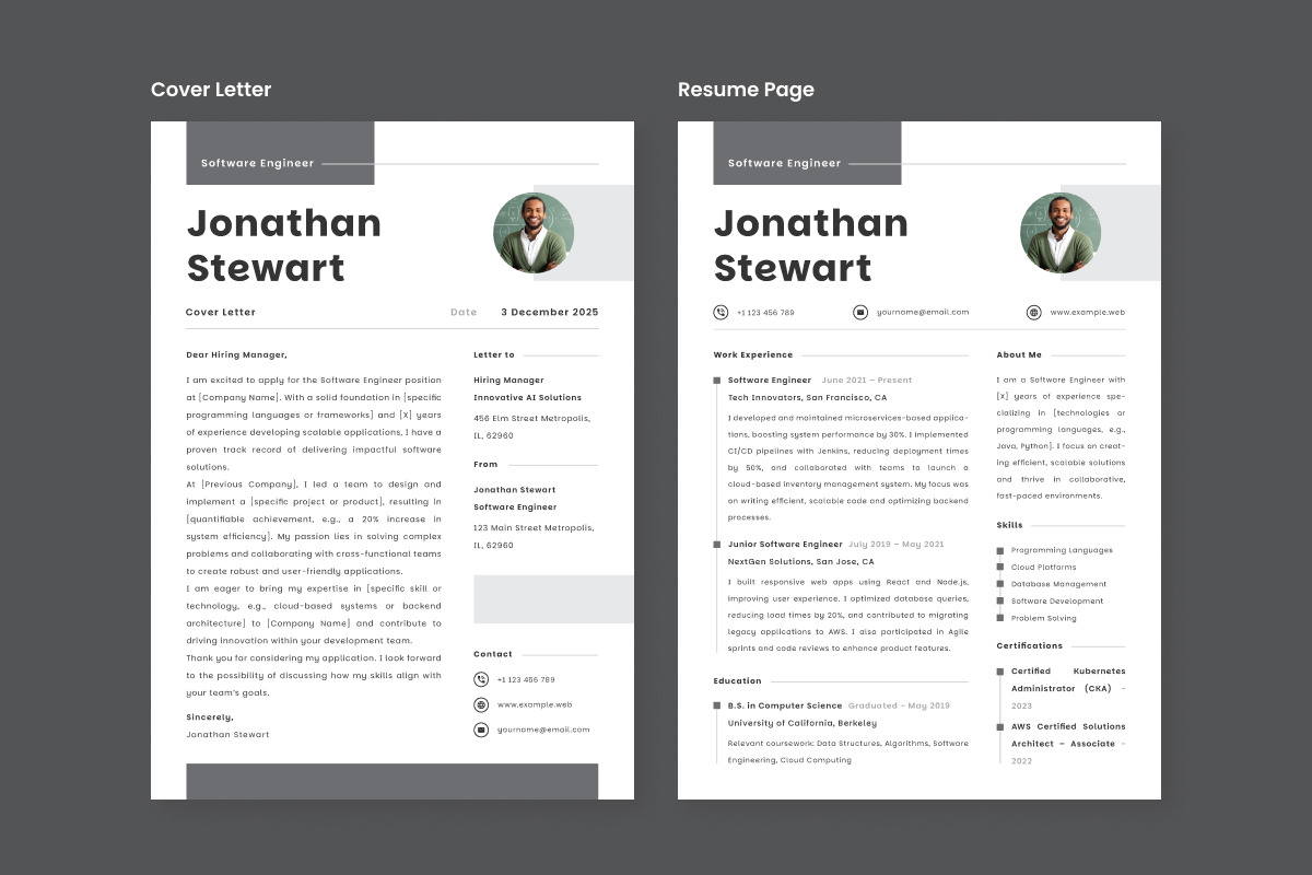 CV Resume for Software Engineers, a Resume Template by twinstd (Photo 2 of 2)
