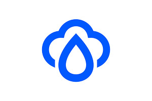 Cloud Sky Waterdrop Droplet Logo, a Branding & Logo Template by Buqancreative