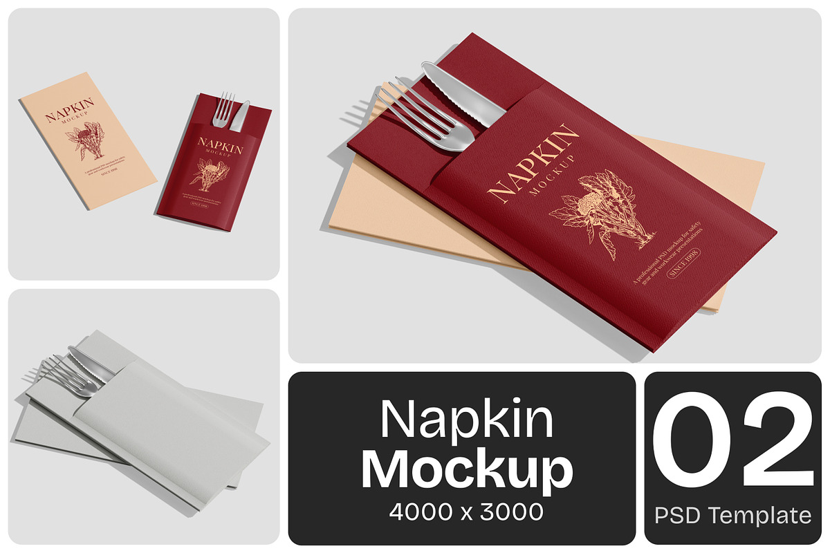 Napkin Mockup, a Household Mockup by Permadi Creative (Photo 1 of 4)
