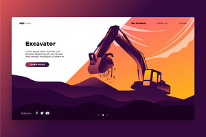 Excavator - Banner & Landing Page