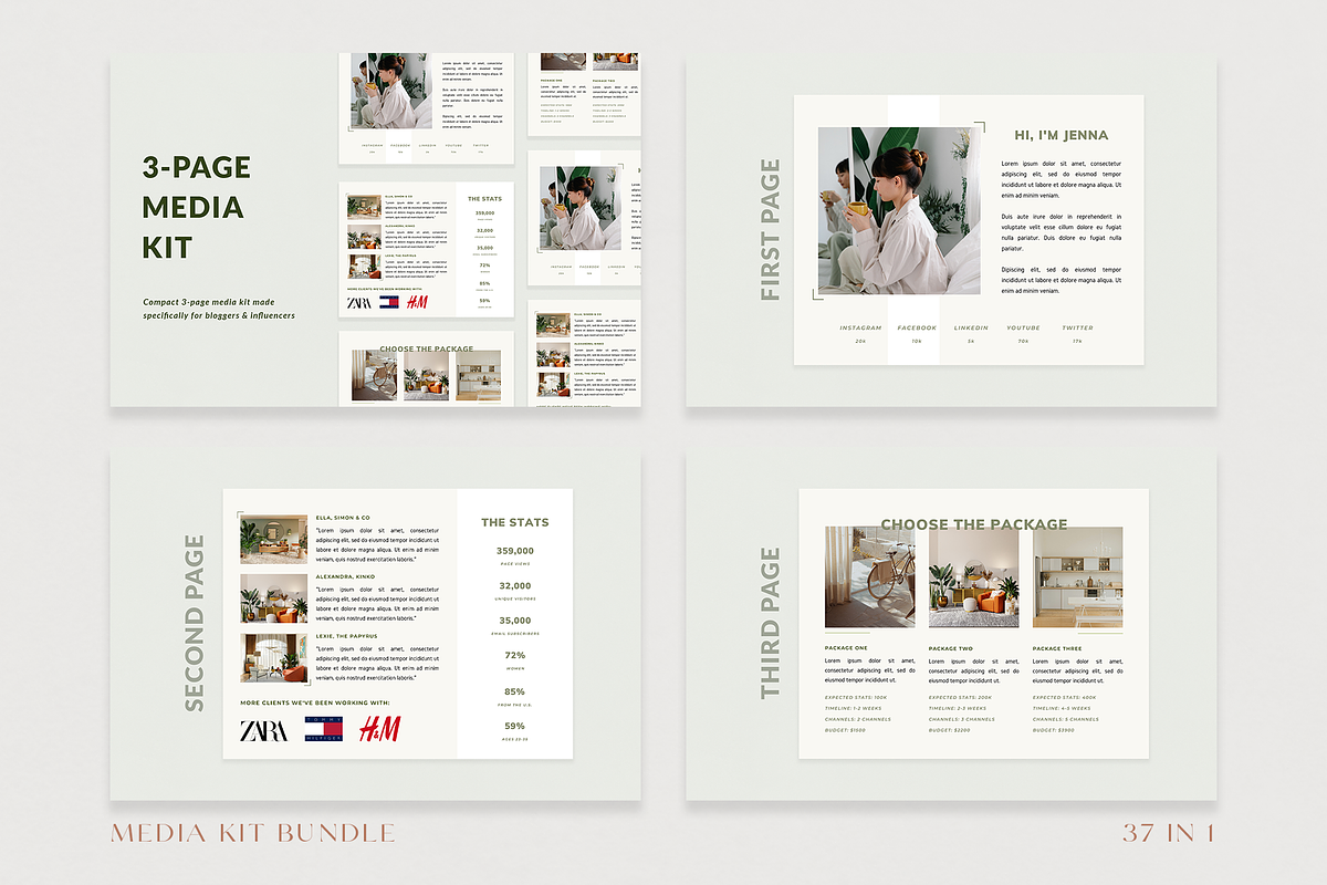 Media Kit + Portfolio Bundle | Canva, a Brochure Template by Ralony (Photo 5 of 8)