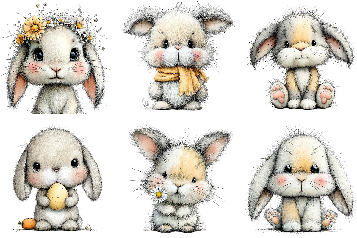 Baby Bunny Easter Clipart, an Illustration by Sublimation Artist (Photo 6 of 7)