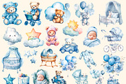 My Happiness, Big watercolor clipart, a Decorative Illustration by Hello My Print (Thumbnail 2 of 12)
