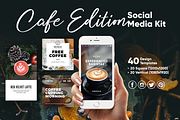 Cafe Edition Social Media Kit, a Social Media Template by TypeFairy (Thumbnail 1 of 4)